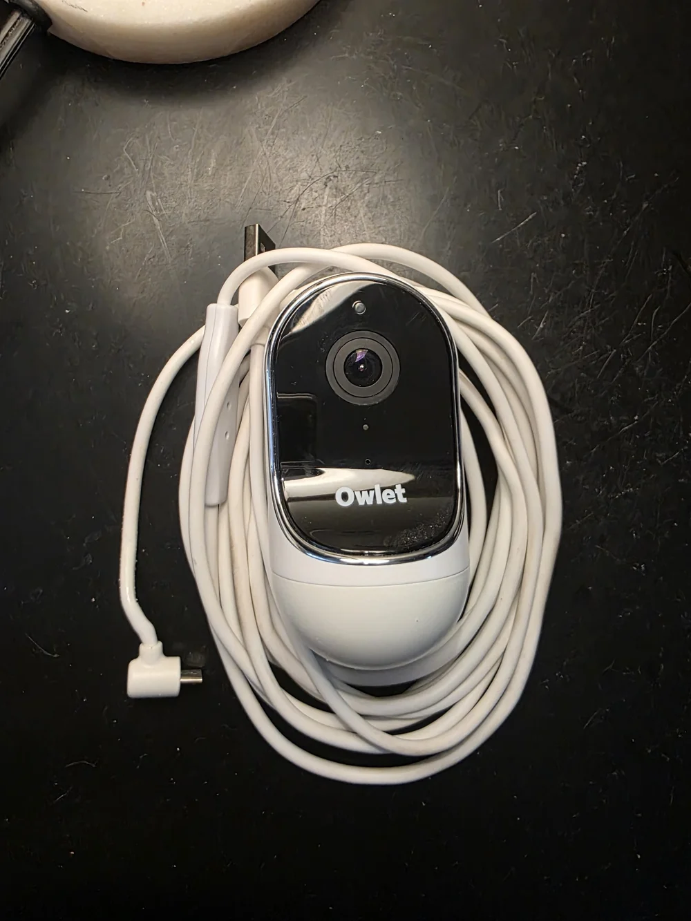 Owlet Baby Monitor Camera in White and Black